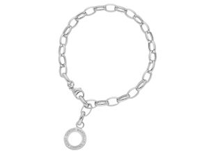 4007810212308 - Charm-Armband GIORGIO MARTELLO MILANO mit Schriftzug zum einhängen von Charms Silber 925 Armbänder Gr 175 cm Silber 925 (Sterlingsilber) silberfarben (silber) Damen