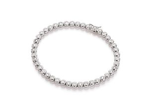 4007810220792 - Tennisarmband SMART JEWEL klassisch mit Zirkonia Steine Silber 925 Armbänder Gr 195 cm Silber 925 (Sterlingsilber) weiß Damen Tennisarmbänder