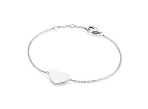 4007810224424 - Armband SMART JEWEL Herz als Zwischenteil Silber 925 Armbänder Gr 19 cm Silber 925 (Sterlingsilber) silberfarben (silber) Damen