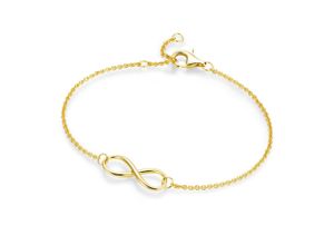 4007810227043 - Armband SMART JEWEL Infinityzeichen als Mittelteil Silber 925 Armbänder Gr 19 cm Silber 925 (Sterlingsilber) goldfarben (gold) Damen