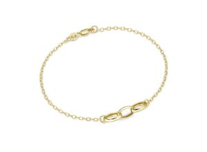 4007810229160 - Armband LUIGI MERANO Ankerkette mit Zwischenteilen Gold 375 Armbänder Gr 19 cm Gelbgold 375 goldfarben (gold) Luigi Merano