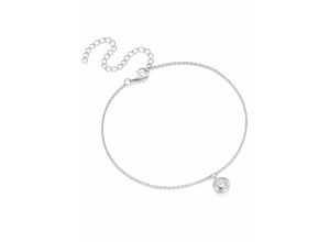 4007810230494 - Fußkette FIRETTI Schmuck Geschenk Silber 925 Körperschmuck Ankerkette Fußkettchen Gr Silber 925 (Sterlingsilber) silberfarben (silber 925 weiß) Strandaccessoires mit Zirkonia (synth)