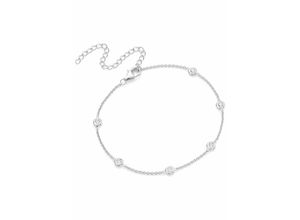 4007810230500 - Fußkette FIRETTI Schmuck Geschenk Silber 925 Körperschmuck Ankerkette Fußkettchen Gr Silber 925 (Sterlingsilber) silberfarben (silber 925 weiß) mit Zirkonia (synth)