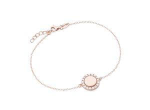 4007810232276 - Armband SMART JEWEL rund mit Zirkonia Steinen Silber 925 Armbänder Gr 20 cm Silber 925 (Sterlingsilber) rosa (rosé)