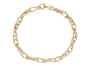 4007810232832 - Armband LUIGI MERANO Doppelankerkette ovale Glieder Gold 585 Armbänder Gr 19 cm Gelbgold 585 goldfarben (gold) Luigi Merano