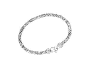 4007810234645 - Armband SMART JEWEL Himbeerkette Zirkonia Steine Silber 925 Armbänder Gr 19 cm Silber 925 (Sterlingsilber) silberfarben (silber) Damen Armbänder Silber