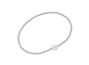 4007810235062 - Armband SMART JEWEL Silber-Kugeln und Glasperle Silber 925 Armbänder Gr 15 cm Silber 925 (Sterlingsilber) silberfarben (silber) Damen