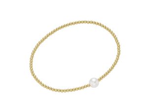 4007810235284 - Armband SMART JEWEL Silber-Kugeln und Glasperle Silber 925 Armbänder Gr 16 cm Silber 925 (Sterlingsilber) gelb Damen