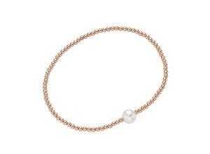 4007810235291 - Armband SMART JEWEL Silber-Kugeln und Glasperle Silber 925 Armbänder Gr 16 cm Silber 925 (Sterlingsilber) rosa (rosé) Damen