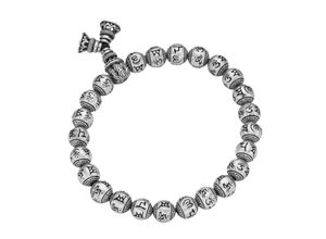 4007810236199 - Armband GIORGIO MARTELLO MILANO Kugeln mit tibetischen Glücks-Symbolen Silber 925 Armbänder Gr Onesize Silber 925 (Sterlingsilber) silberfarben (silber) Herren Armbänder Silber