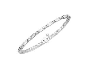 4007810239046 - Armband GIORGIO MARTELLO MILANO mit Zirkonia Silber 925 Armbänder Gr 18 cm Silber 925 (Sterlingsilber) weiß Damen Armbänder Silber