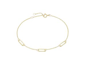 4007810240462 - Armband LUIGI MERANO Ankerkette mit ovalen Gliedern Gold 375 Armbänder Gr 19 cm Gelbgold 375 goldfarben (gold) Damen Armbänder