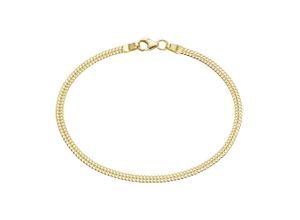 4007810241063 - Armband LUIGI MERANO Bismarckkette massiv Gold 585 Armbänder Gr 19 cm Gelbgold 585 goldfarben (gold) Damen Armbänder