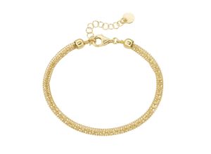 4007810241094 - Armband SMART JEWEL effektvolle Schlauchkette Silber 925 Armbänder Gr 19 cm Silber 925 (Sterlingsilber) goldfarben (gold) Damen