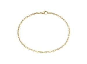 4007810241605 - Armband LUIGI MERANO Stegankerkette diamantiert Gold 585 Armbänder Gr 19 cm Gelbgold 585 goldfarben (gold) Herren