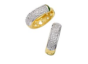 4007810624378 - Paar Creolen LADY Ohrringe Gr Diamant ct Diamanten-Metall goldfarben (gelbgold 585) Damen Creolen