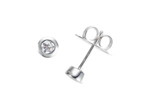 4007810626518 - Paar Ohrstecker GIORGIO MARTELLO MILANO mit Zirkonia Silber 925 Ohrringe Gr Ø 3 mm Silber 925 (Sterlingsilber) silberfarben (silber) Damen