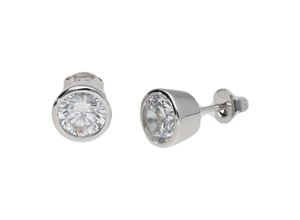 4007810650025 - Paar Ohrstecker SMART JEWEL schlicht Zirkonia in Zargenfassung Silber 925 Ohrringe Gr Silber 925 (Sterlingsilber) silberfarben (silber) Damen 4007810650025 - Paar Ohrstecker SMART JEWEL schlicht Zirkonia in Zargenfassung Silber 925 Ohrringe Gr Silber 925 (Sterlingsilber) silberfarben (silber) Damen