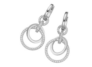 4007810669461 - Paar Creolen GIORGIO MARTELLO MILANO mit Behang Ringe Silber 925 Ohrringe Gr Silber 925 (Sterlingsilber) weiß Damen Creolen