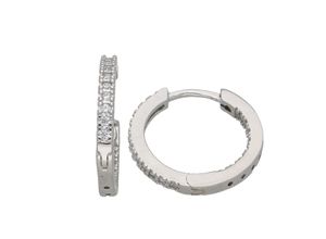 4007810672812 - Paar Creolen SMART JEWEL mit Zirkonia Steinen Silber 925 Ohrringe Gr Silber 925 (Sterlingsilber) silberfarben (silber) Damen