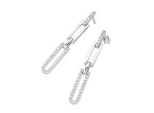 4007810674632 - Paar Ohrhänger SMART JEWEL mit Behang beweglichmit weißen Zirkonia Silber 925 Ohrringe Gr Silber 925 (Sterlingsilber) silberfarben (silber) Damen