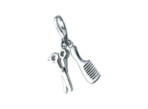 4007810710163 - Charm-Einhänger GIORGIO MARTELLO MILANO Anhänger Kamm und Schere Silber 925 Charms silberfarben (silber) Damen