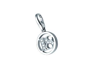 4007810712716 - Charm-Einhänger GIORGIO MARTELLO MILANO Zahl 18 mit Zirkonia Steine Silber 925 Charms silberfarben (silber) Damen