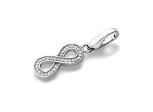 4007810733605 - Charm-Einhänger GIORGIO MARTELLO MILANO Infinity (Unendlichkeit) mit Zirkonia Silber 925 Charms silberfarben (silber) Damen