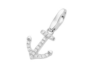 4007810739614 - Charm Anker GIORGIO MARTELLO MILANO Anker mit Zirkonia Silber 925 Charms weiß Damen