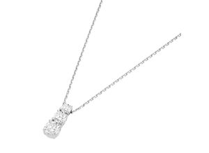 4007810741051 - Kette mit Anhänger GIORGIO MARTELLO MILANO mit Zirkonia Halsketten Gr 43 cm Silber 925 (Sterlingsilber) weiß Damen Ketten mit Anhänger