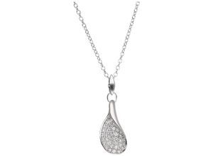 4007810743253 - Kette mit Anhänger SMART JEWEL mit Anhänger geschwungen Zirkonia Steinen Silber 925 Halsketten Gr 45 cm Silber 925 (Sterlingsilber) silberfarben (silber) Damen