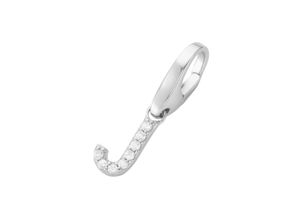 4007810743413 - Charm Buchstabe GIORGIO MARTELLO MILANO Buchstabe J Zirkonia Steine Silber 925 Charms weiß Damen