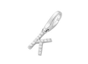 4007810743420 - Charm Buchstabe GIORGIO MARTELLO MILANO Buchstabe K Zirkonia Steine Silber 925 Charms weiß Damen