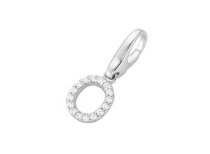 4007810743451 - Charm Buchstabe GIORGIO MARTELLO MILANO Buchstabe O Zirkonia Steine Silber 925 Charms weiß Damen