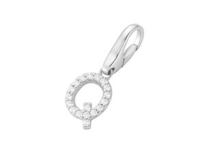 4007810743475 - Charm Buchstabe GIORGIO MARTELLO MILANO Buchstabe Q Zirkonia Steine Silber 925 Charms weiß Damen