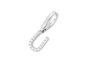 4007810743505 - Charm Buchstabe GIORGIO MARTELLO MILANO Buchstabe U Zirkonia Steine Silber 925 Charms weiß Damen