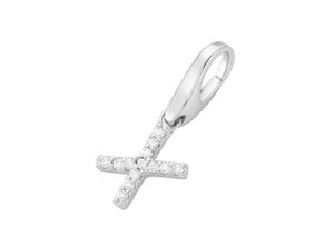 4007810743536 - Charm Buchstabe GIORGIO MARTELLO MILANO Buchstabe X Zirkonia Steine Silber 925 Charms weiß Damen