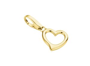 4007810743970 - Charm Herz GIORGIO MARTELLO MILANO Floating Heart vergoldet Silber 925 Charms goldfarben (gold) Damen