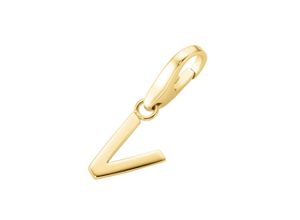 4007810744274 - Charm Buchstabe GIORGIO MARTELLO MILANO Buchstabe V Silber 925 Charms goldfarben (gold) Damen