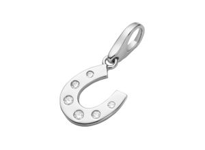 4007810744410 - Charm-Einhänger GIORGIO MARTELLO MILANO Hufeisen mit Zirkonia Silber 925 Charms silberfarben (silber) Damen