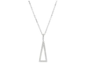 4007810744816 - Kette mit Anhänger SMART JEWEL Anhänger Zirkonia Silber 925 Halsketten Gr 47 cm Silber 925 (Sterlingsilber) silberfarben (silber) Damen