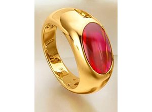 4007810872526 - Fingerring LADY Fingerringe Gr 16 Glas-Metall-Metall rot Damen Fingerringe