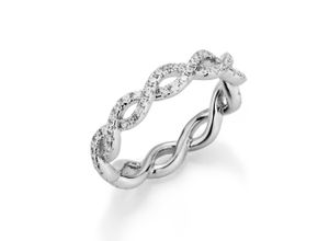 4007810977795 - Silberring GIORGIO MARTELLO MILANO Infinity (Unendlichkeitszeichen) mit Zirkonia Silber 925 Fingerringe Gr 52 Silber 925 (Sterlingsilber) silberfarben (silber) Damen Fingerringe