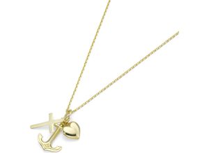 4007810979287 - Kette mit Anhänger FIRETTI Schmuck Geschenk Gold 375 Halsschmuck Halskette Goldkette Ankerkette Halsketten Gr Gelbgold 375 Länge 45 cm gelb (gelbgold 375) Damen Ketten mit Anhänger zu Kleid Shirt Jeans Sneaker Anlass Geburtstag Weihnachten