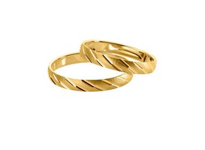 4007810982270 - Fingerring LADY Fingerringe Gr 16 Metall-Metall goldfarben (gelbgold 375) Damen Fingerringe Ringe