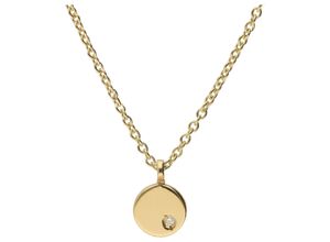 4007810993436 - Goldkette LUIGI MERANO rund mit Diamant Gold 585 Halsketten Gr 45 cm Gelbgold 585 gelb Damen Goldketten