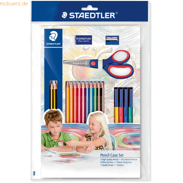 4007817023341 - STAEDTLER Schreibset 19-teilig inkl Bastelschere zur Befüllung eines Schüleretuis - 1 Stück (61 SET43)