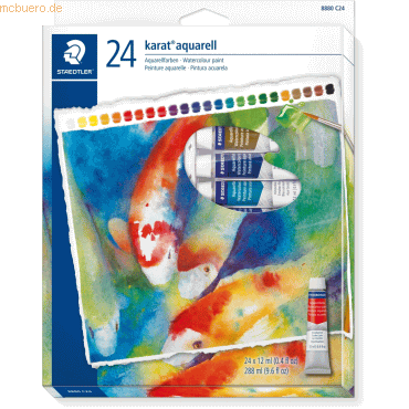 4007817024201 - 6 x Aquarellfarbkasten karat aquarell 24 Farben a12ml