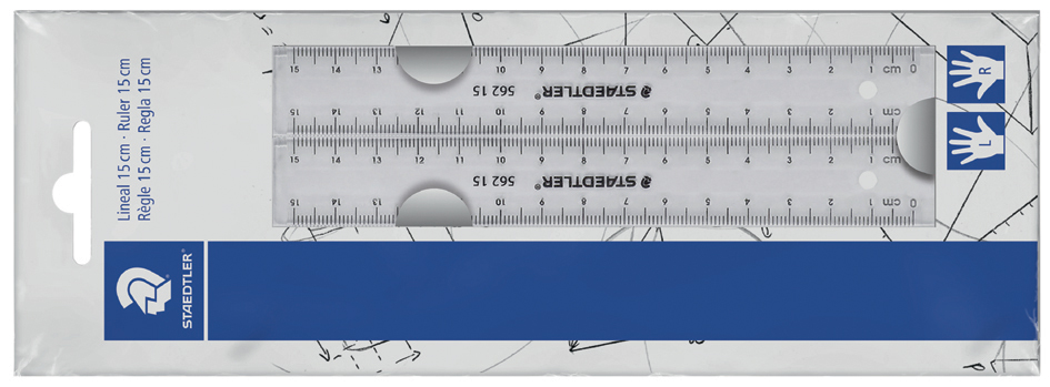 4007817027776 - Lineale Kunststoff transparent 15cm 2er Beutel 400781702777