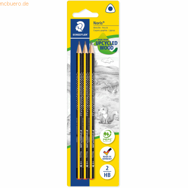 4007817028278 - 4M Industrial Development STAEDTLER Bleistift Noris HB x3 Blisterkarte 183-HBBK3